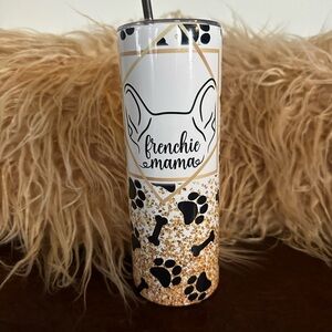 Frenchie Mama Tumbler with Paw Prints